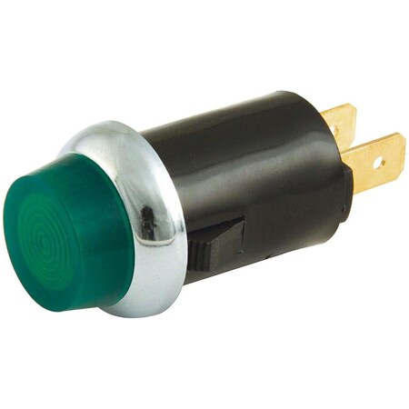 Allstar Performance Warning Light Assembly for Gauge Panels; Green ALL99064